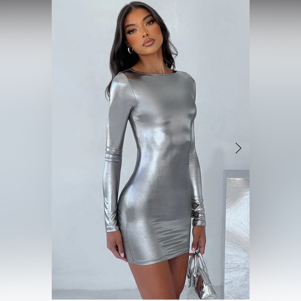 Babyboo KYRANNI MINI DRESS - GUNMETAL , xl large,
